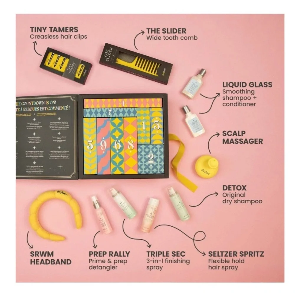 Drybar House of Blowouts Multicolor Hair Kit lot bundle $100 advent holiday